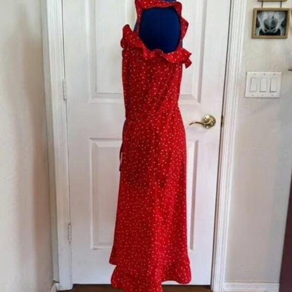 Shein Red Floral Ruffle Sundress - Picture 3 of 8